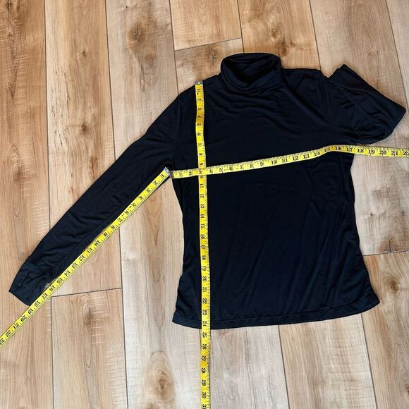 Modern Movement Lightweight Long Sleeve Black Loose Turtleneck SOFT! Large - Picture 2 of 5